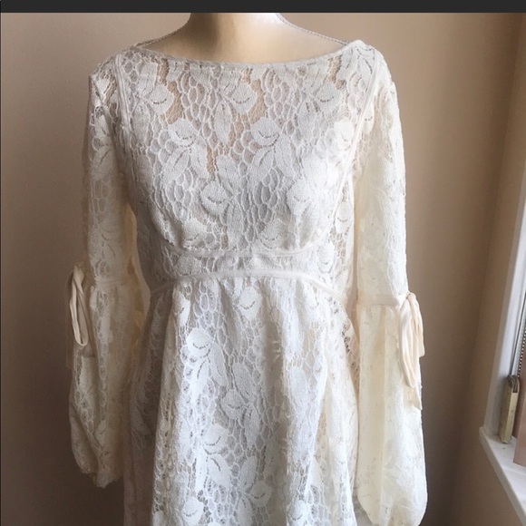 Free People ivory lace dress Sz S❗️sold❗️ - Picture 3 of 6